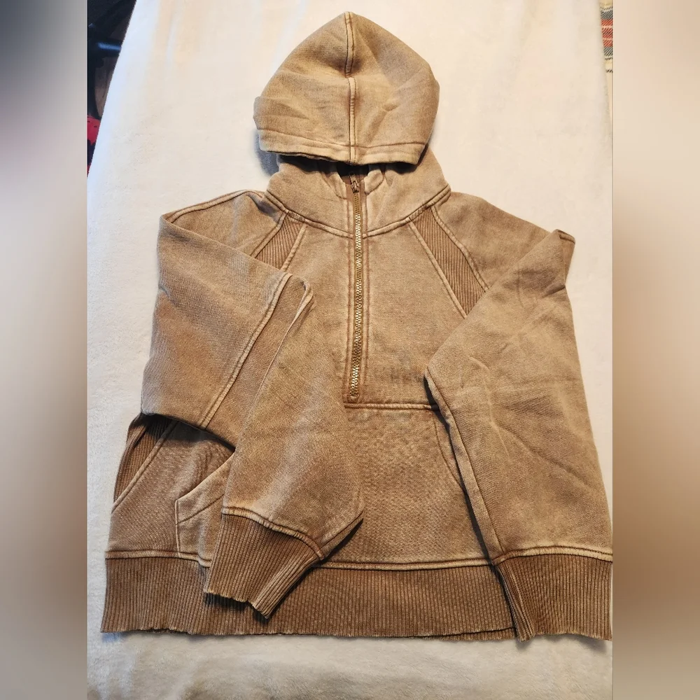 ✨️✨️NWOT✨️✨️ Zenana Outfitters Deep Camel Half-Zip Fleece Pullover ✨️✨️NWOT✨️✨️ - Picture 6 of 7